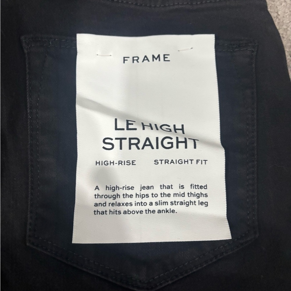 Frame High Rise Straight Fit Jeans - Picture 4 of 4